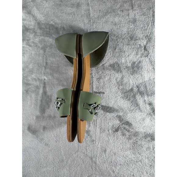 Andiamo womens sandels 8 green flat slip on - Picture 6 of 16